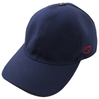 GUCCI 古馳  電繡G LOGO造型棒球帽/鴨舌帽(深藍)