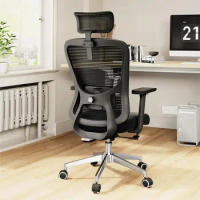 Ergonomic Office Chair, High Back Mesh Desk Chair with Adjustable Headrest and 2D Armrest，Black Computer Chairs