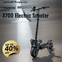 X700 Electric Scooters Powerful Dual Motor Scooters Electric 75KM/H Top Speed E Scooter Dual Disc Brake Folding E Scooters