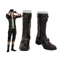 Final Fantasy 7 Remake Leslie Kyle Cosplay Boots Brown Shoes Custom Made