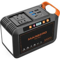 MARBERO Portable Power Station 111Wh Camping 30000mAh Portable Power Bank W/ AC Outlet, USB QC3.0, LED Flashlights USA