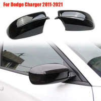 Car Exterior Accessories Rearview Mirror Cover Rear View Mirror Caps Decoration Trim Sticker Decal For Dodge Charger 2011~2021
