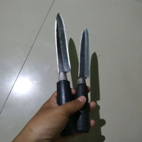 Paket 2pcs pisau baja tanggung & kecil ,pisau serbaguna pisau sayur pisau seset daging