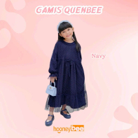 Gamis Anak Tile Quenbee Junior Honeybee Warna Navy Size 2-10T Syari Muslim Baju   Lebaran