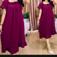 Daster Cringkel airflow Laura dress fuji Viral Homedress Kekinian wanita cringkel airflow rempel baw