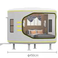 Luxurious Container Home, Resort Style Aluminum Alloy Shell Mobile Space Perfab Hotel Summer House, Capsule Cabin Villa