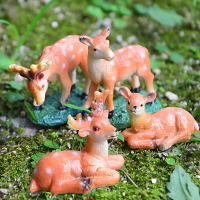 外貿散貨兒童仿真實心動物玩具模型小鹿森林擺件動物道具