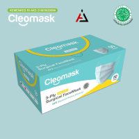 Masker Medis 3 Ply Cleomask Per Box isi 50 Pcs / Surgical Face Mask