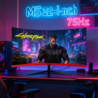 32 -inch 1K 75Hz หน้าจอโค้งพิเศษ -บางสามหน้าจอแสดงผลขนาดใหญ่ -หน้าจอแสดงภาพขนาดใหญ่ E -Cafe Movie 2K