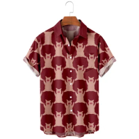 Men's Hawaiian Shirt loose top 6xl 3D printed men's shirt 2022 fashion shirt men's T-shirt breathable summer short sleeve