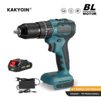 13mm Brushless Electric Screwdriver Electric Drill Cordless Impact Drill 20+3 Torque Power Tool for Makita 18V Battery