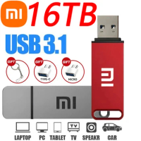 Xiaomi 16TB Metal Usb 3.0 Flash Drives High Speed Pendrive 8TB 4TB Usb Drive Portable SSD Memoria Usb Flash Disk TYPE-C Adapter