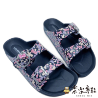 【樂樂童鞋】台灣製Hello Kitty拖鞋-黑色(女童鞋 拖鞋 室內鞋 沙灘鞋)