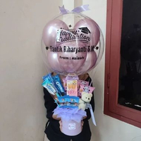 Buket Balon SMALL Bouquet Snack Bucket Balon Small Snack Kaisha.ms Lilac