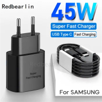 PD 45W Super Fast Charger USB C Type c Wall Charger Eu US For Iphone Huawei Galaxy S20 S21 S22 S23 Ultra 5A Charger Cable
