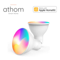 ATHOM Homekit WIFi Smart Bulb Dimmable 4.5W RGBCW GU10