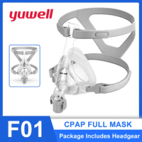 YUWELL Full Mask CPAP Mask With Headgear Silicon Gel Cushions for Auto CPAP Machine Sleep Apnea Anti Snoring Mask Full Face Mask
