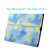 Protective Cover Case for Microsoft Surface Pro7 Pro6 Pro5 Pro4, Chinese Style with Stylus Holder，Slim Lightweight Cover