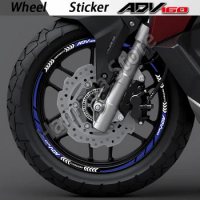 For HONDA ADV 160 ADV160 Motorcycle Wheel Sticker Rim Decals Stripe Tape Hub Accessories Waterproof
