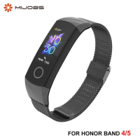 For Huawei Honor Band 5 Strap Metal Silicone Strap Honor Band 5 4 Bracelet Global Version Bend For Smart Watch Wristbands Correa