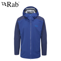 【英國 RAB】Kinetic Alpine 2.0 Jacket 高透氣彈性防水連帽外套 男款 夜落藍 #QWG69