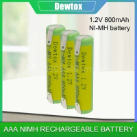 1.2V 800mah Ni-MH AAA Rechargeable Battery Cell Green Shell with Welding Tabs for Philips Electric Shaver Toothbrush Razor