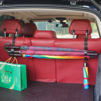 2pcs Car Back Seat Hook Multi-Function Rear Seat Headrest Hanging Hook Umbrella Holder Seat Back Storage Interior Hook