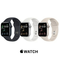 Apple Watch SE 2022(GPS)銀色鋁金屬錶殼配白色運動錶帶_44mm(MNJV3TA/A) 商品未拆未使用可以7天內申請退貨,如果拆封使用只能走維修保固,您可以再下單唷 ※ 可以提供購買憑證,如果需要憑證,下單請先跟我們說【APP下單9%點數回饋】