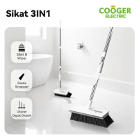 terlaris - cooger electric sikat lantai kamar mandi 3in1 dengan wiper serbaguna untuk segala jenis l