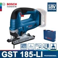 Bosch GST 185-LI Cordless Jig Saw 18V Rechargeable Curve Saw Wood Cutting Cross Cut Jigsaw 125mm Depth Brushless Motor