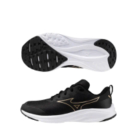【MIZUNO 美津濃】ESPERUNZER Jr. 兒童 大童 寬楦 運動鞋 黑金(K1GC234451)