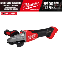 Milwaukee M18 FSAGF125XPDB/2887 M18 FUEL™ 5" Flathead Braking Grinder, Slide Switch Lock-On 18V Power Tools