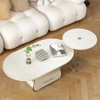 White Minimalist Coffee Tables Modern Design Nordic Bedroom Coffee Tables With Side Tables Stoliki Kawowe Home Furniture