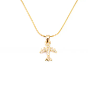 jewelry สร้อยคอทอง 18K จี้สร้อยคอรูปเครื่องบินขนาดเล็ก 20n คําแนะนําการขายที่ร้อนแรงในเดือนนี้