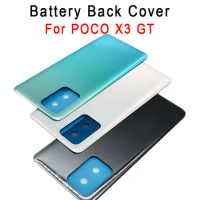 New Battery Back Cover For Mi POCO X3 GT Rear Door Housing Shell Replacement For Poco poco x3 X3 GT Phone Case +Adhesive Sticker
