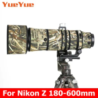 Lens Camouflage Coat For Nikon Z 180-600mm Waterproof Rain Cover Sleeve Case Nylon Cloth For NIKKOR Z 180-600 F5.6-6.3 VR