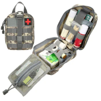 Tactical Rip-Away EMT Pouch Molle Pouch Waist Pack Medical First Aid Kit Utility Pouch for Hunting Military Camping Climbing