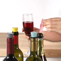 4 Colors Red Wine Reusable Sealer Wine Saver Bottle Stopper Bar Supplies Silicone Red Wine Stopper Seasoning Bottle Stopper