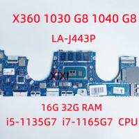 LA-J443P for HP EliteBook X360 1030 G8 1040 G8 Laptop Motherboard with i5-1135G7 i7-1165G7 CPU 16G 32G RAM 100% Tested OK