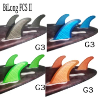 BiLong FCS II G3 Surfboard Thruster Tri Fin Fiberglass Electric Quilhas Surf Weakness Wakeboard Windsurf Fins Skimboard Surfing