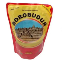 Kecap Manis BOROBUDUR [1 POUCH Isi 400ml] - Kecap Merak Manis Sedang Bahan Masak Murah Ecer Grosir -