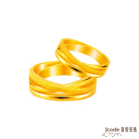 J code真愛密碼金飾 對的人黃金成對戒指
