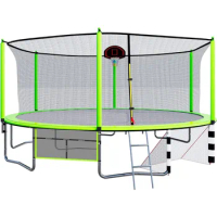 16 FT Trampoline with Enclosure Net, Large Trampoline for Kids and Adults - ASTM Approved - Heavy Duty Recreational Trampolines