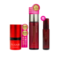 【FUSARI 馥絲麗】盈潤養髮精華90ml+速染蓬髮粉撲8g(養髮液 頭皮養護 頭皮護理 頭皮水)