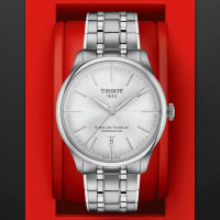 【TISSOT 天梭 官方授權】杜魯爾系列 簡約時尚機械腕錶 母親節 禮物(T1398071103100)