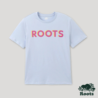 【Roots】Roots女裝- 城市悠遊系列 陰影文字短袖T恤(紫色)