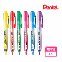 【Pentel 飛龍】SXNS15按壓式自動螢光筆