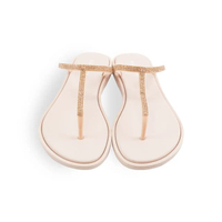 รองเท้าแตะแบบคีบ ส้นแบน 0.5 นิ้ว สีชมพู รุ่น JL-4002