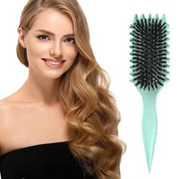 Hollow Comb Bounce Curl Define Styling Brush New Durable Smooth Hair Fluffy Comb Massage Anti-static Hollow Out Wet Curly Hair