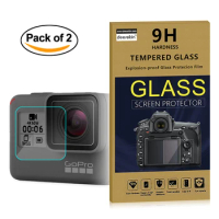 2-in1 Self-Adhesive HD Glass LCD Display &amp; Len Screen Protector for GoPro Hero 5 / GoPro Hero 6 Black / Hero 7